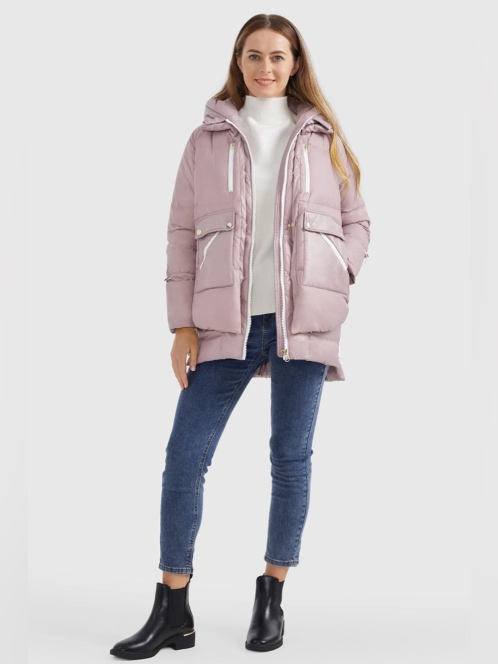 OROLAY 092 Universe® Thickened Down Jacket in Sepia Rose